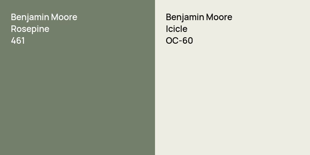 Benjamin Moore Rosepine vs. Benjamin Moore Icicle