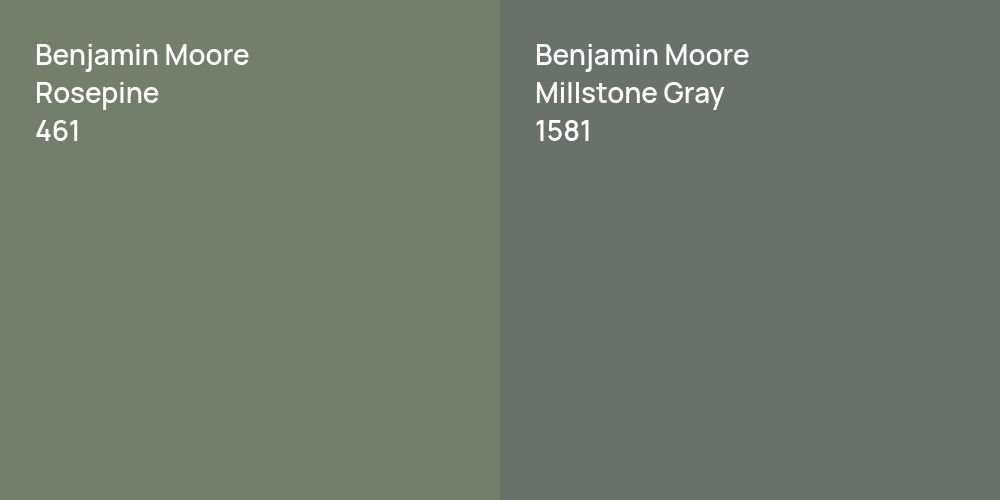 Benjamin Moore Rosepine vs. Benjamin Moore Millstone Gray