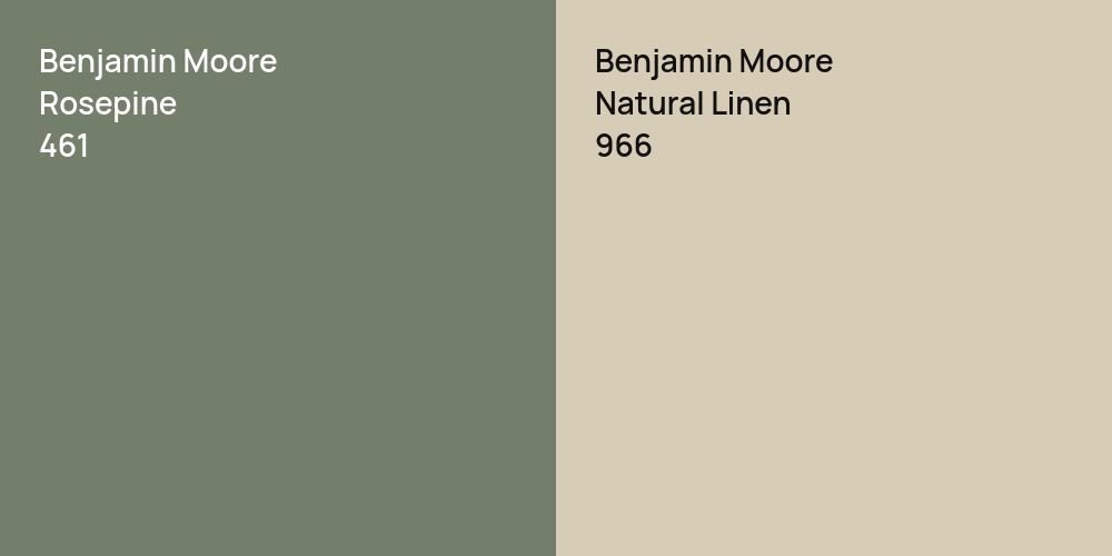 Benjamin Moore Rosepine vs. Benjamin Moore Natural Linen