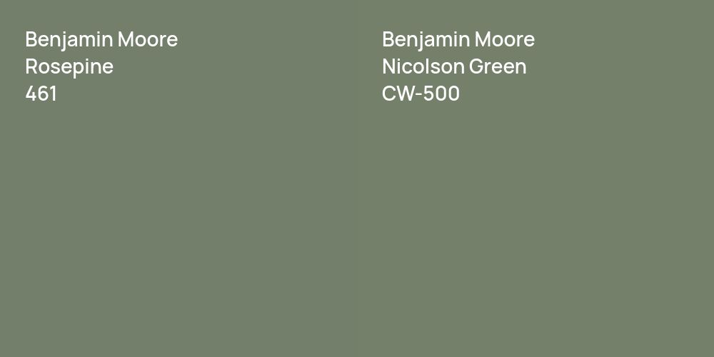 Benjamin Moore Rosepine vs. Benjamin Moore Nicolson Green