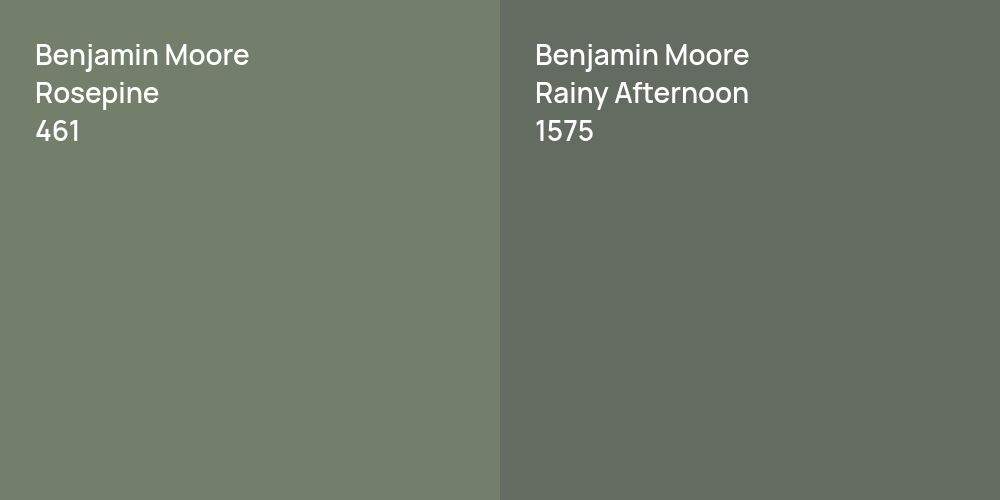 Benjamin Moore Rosepine vs. Benjamin Moore Rainy Afternoon