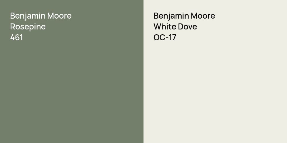 Benjamin Moore Rosepine vs. Benjamin Moore White Dove