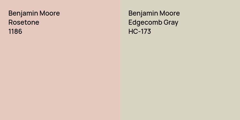 Benjamin Moore Rosetone vs. Benjamin Moore Edgecomb Gray