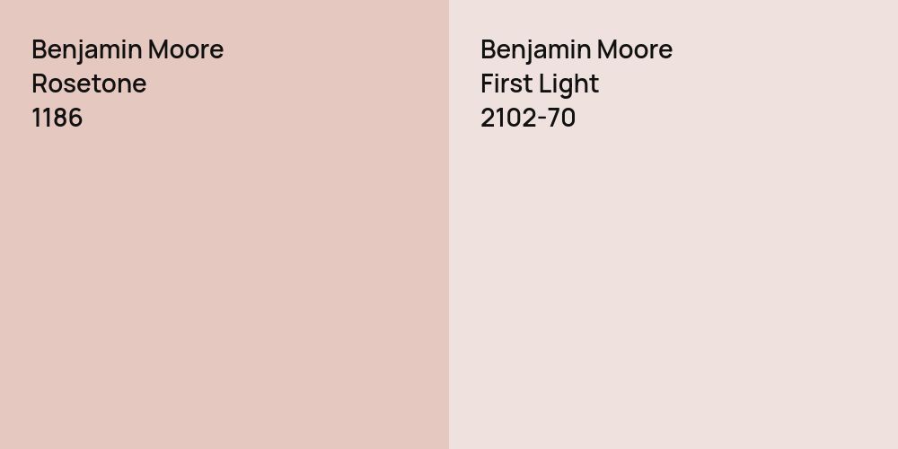 Benjamin Moore Rosetone vs. Benjamin Moore First Light