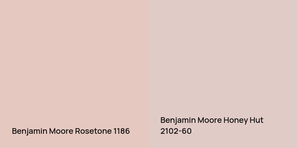 Benjamin Moore Rosetone vs. Benjamin Moore Honey Hut