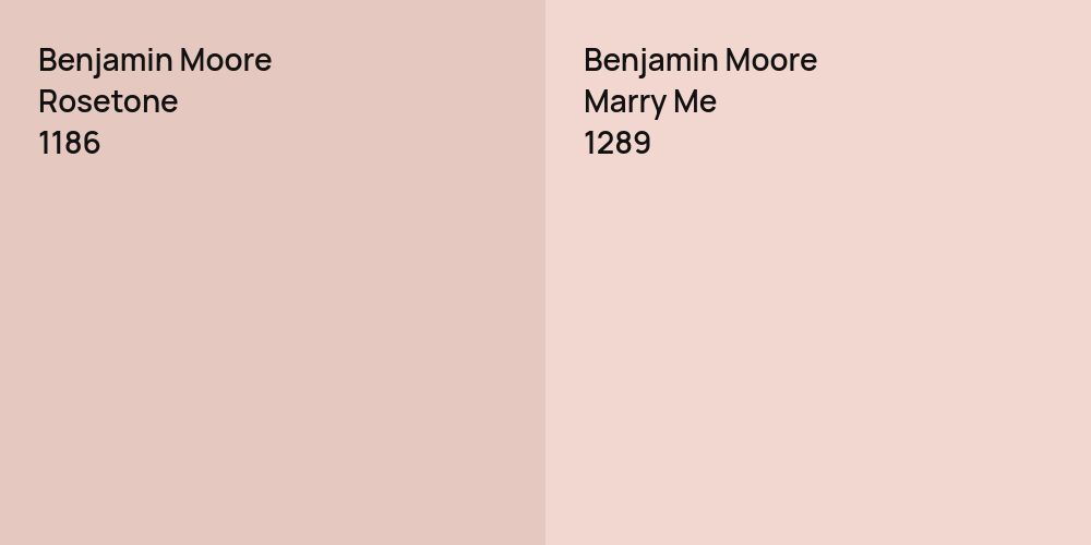 Benjamin Moore Rosetone vs. Benjamin Moore Marry Me