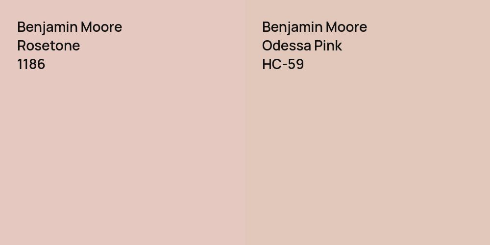 Benjamin Moore Rosetone vs. Benjamin Moore Odessa Pink