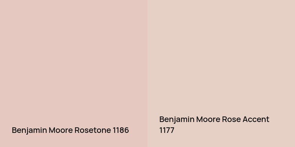 Benjamin Moore Rosetone vs. Benjamin Moore Rose Accent