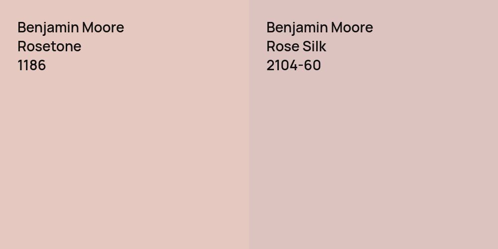 Benjamin Moore Rosetone vs. Benjamin Moore Rose Silk