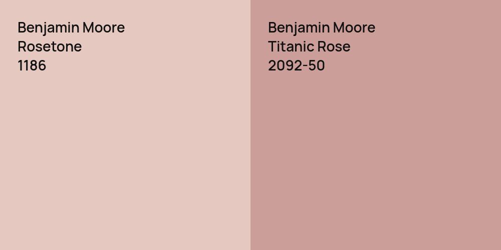 Benjamin Moore Rosetone vs. Benjamin Moore Titanic Rose