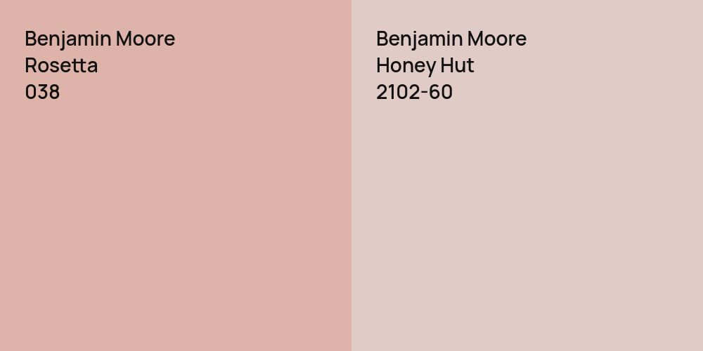 Benjamin Moore Rosetta vs. Benjamin Moore Honey Hut