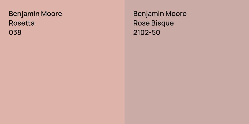 Benjamin Moore Rosetta vs. Benjamin Moore Rose Bisque