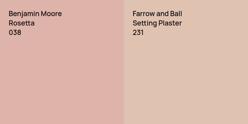 Benjamin Moore Rosetta vs. Farrow and Ball Setting Plaster