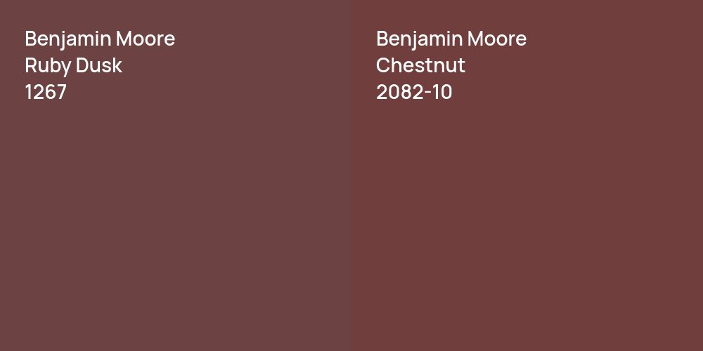 Benjamin Moore Ruby Dusk vs. Benjamin Moore Chestnut