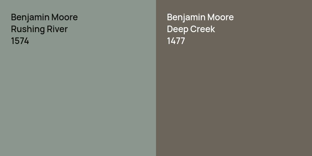 Benjamin Moore Rushing River vs. Benjamin Moore Deep Creek