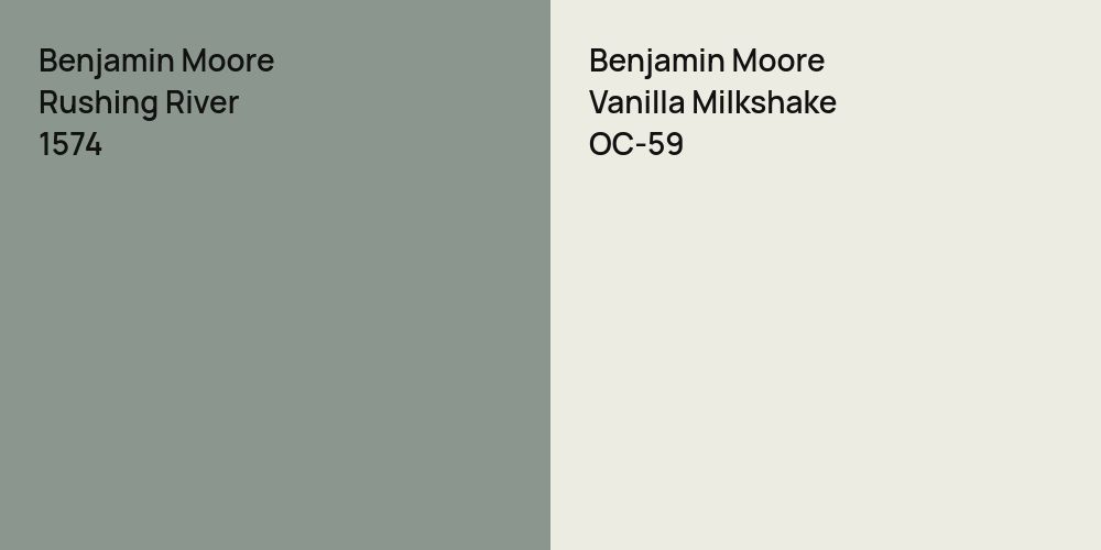 Benjamin Moore Rushing River vs. Benjamin Moore Vanilla Milkshake