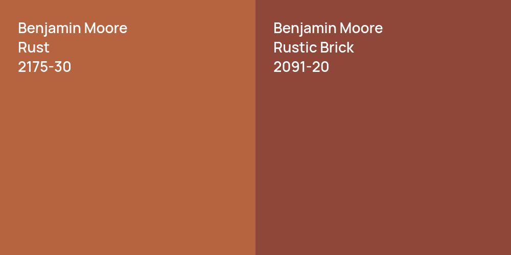 Benjamin Moore Rust vs. Benjamin Moore Rustic Brick