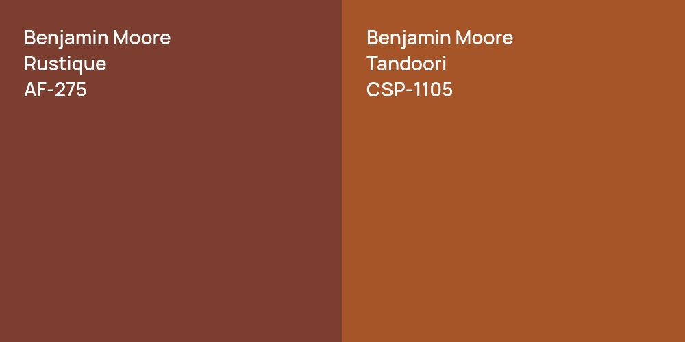 Benjamin Moore Rustique vs. Benjamin Moore Tandoori