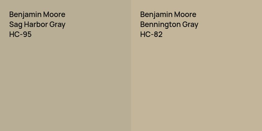 Benjamin Moore Sag Harbor Gray vs. Benjamin Moore Bennington Gray