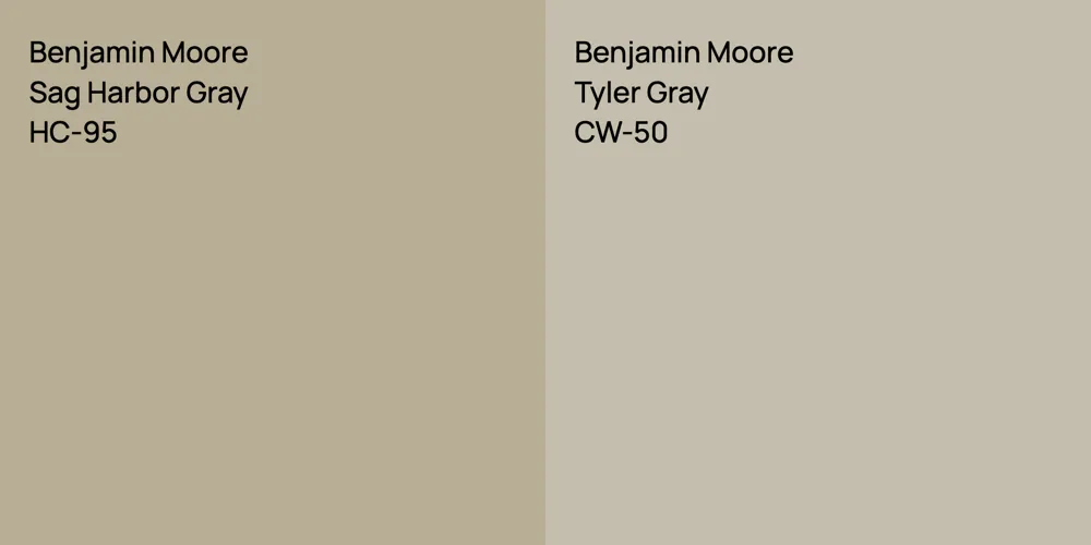 Benjamin Moore Sag Harbor Gray vs. Benjamin Moore Tyler Gray