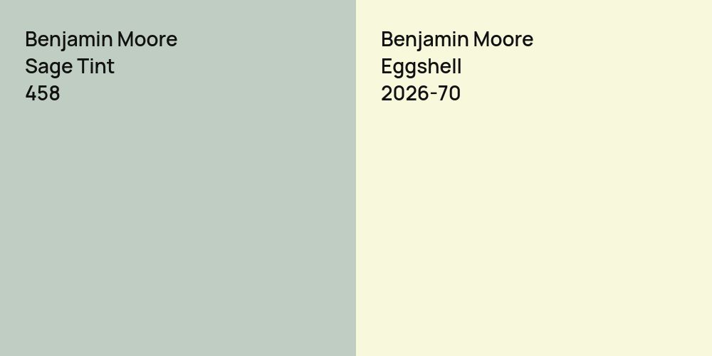 Benjamin Moore Sage Tint vs. Benjamin Moore Eggshell