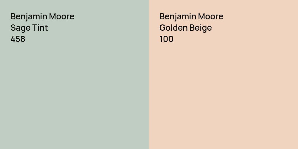 Benjamin Moore Sage Tint vs. Benjamin Moore Golden Beige