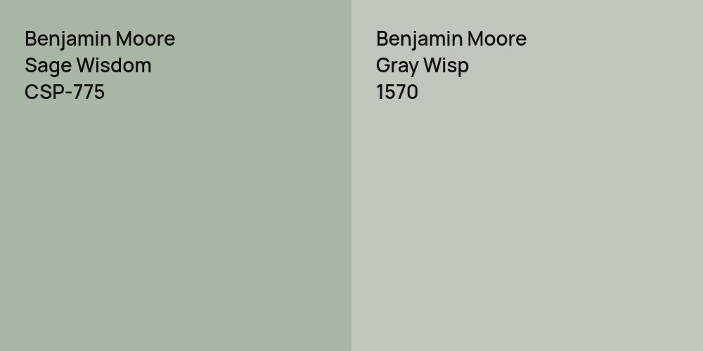 Benjamin Moore Sage Wisdom vs. Benjamin Moore Gray Wisp