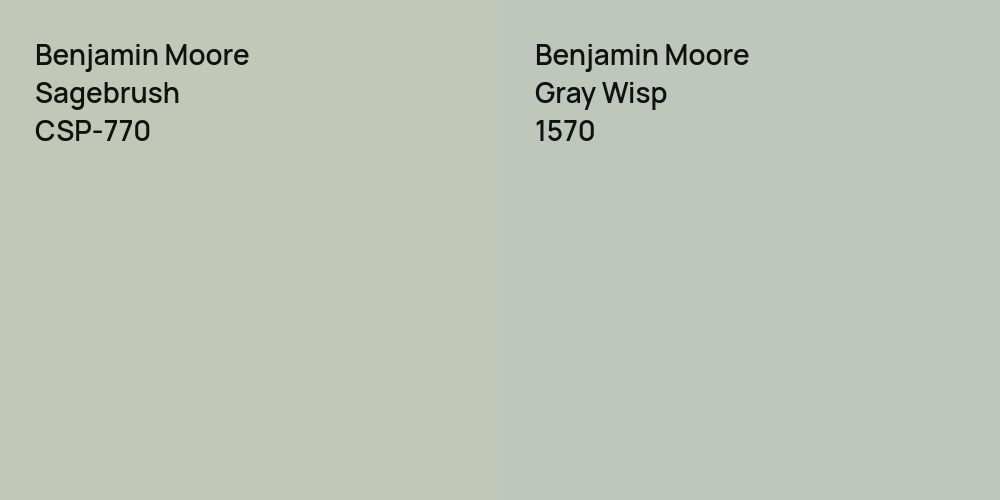 Benjamin Moore Sagebrush vs. Benjamin Moore Gray Wisp