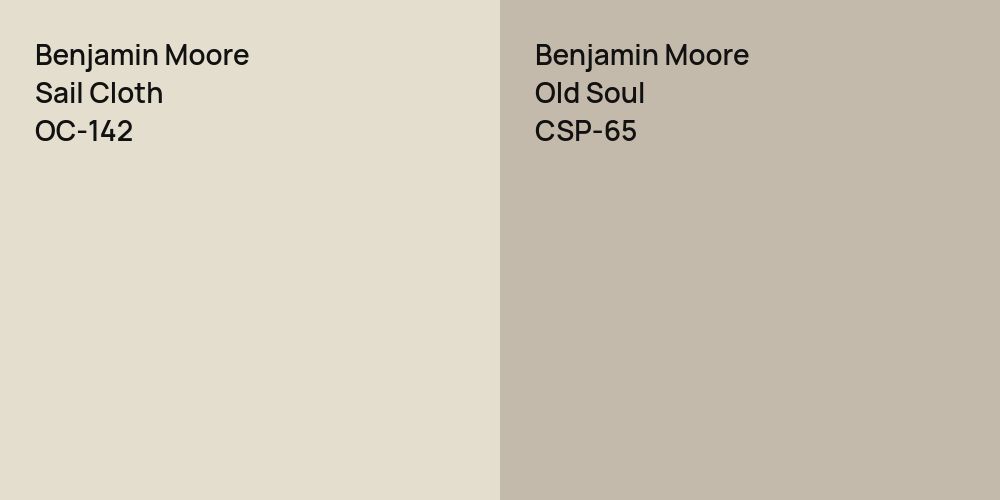 Benjamin Moore Sail Cloth vs. Benjamin Moore Old Soul