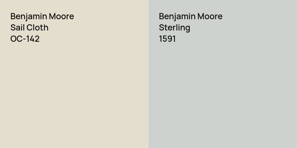 Benjamin Moore Sail Cloth vs. Benjamin Moore Sterling