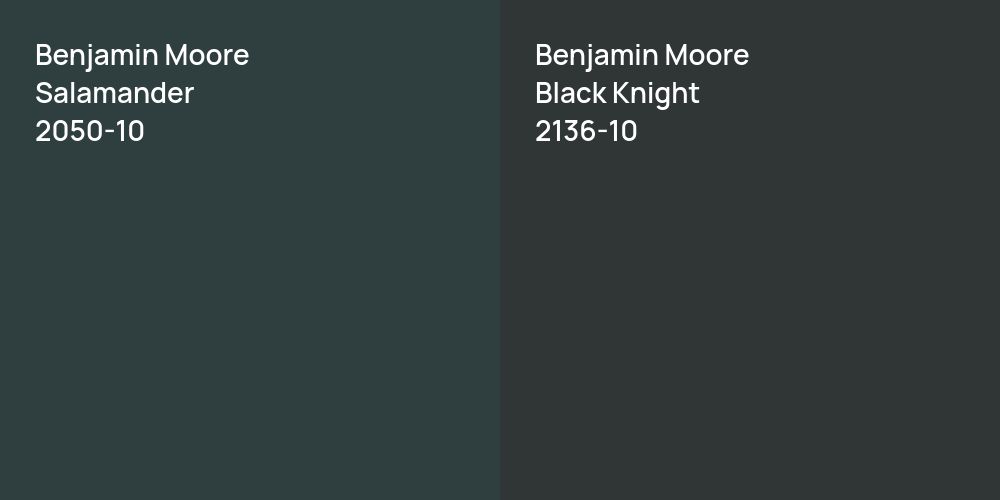 Benjamin Moore Salamander vs. Benjamin Moore Black Knight