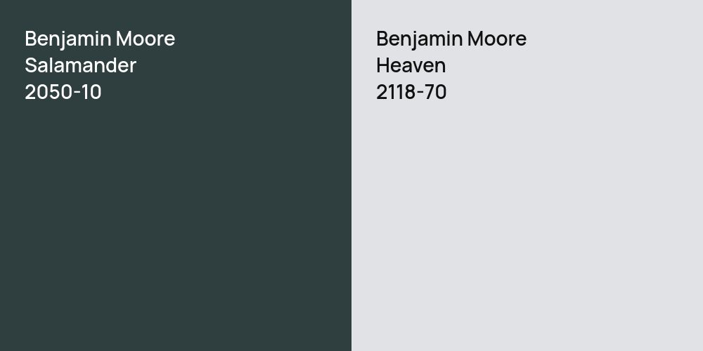 Benjamin Moore Salamander vs. Benjamin Moore Heaven