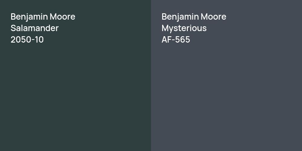 Benjamin Moore Salamander vs. Benjamin Moore Mysterious