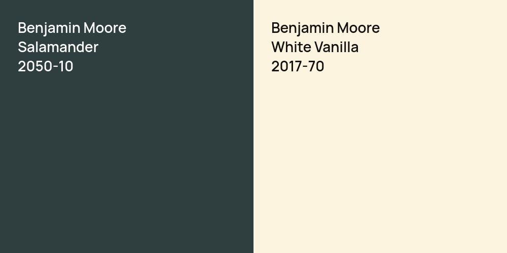 Benjamin Moore Salamander vs. Benjamin Moore White Vanilla