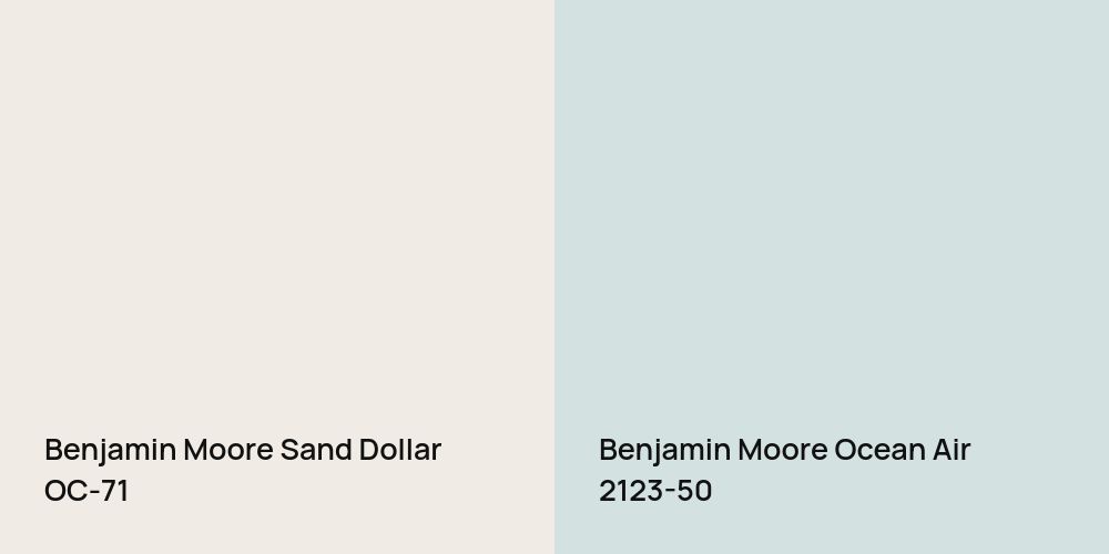 Benjamin Moore Sand Dollar vs. Benjamin Moore Ocean Air