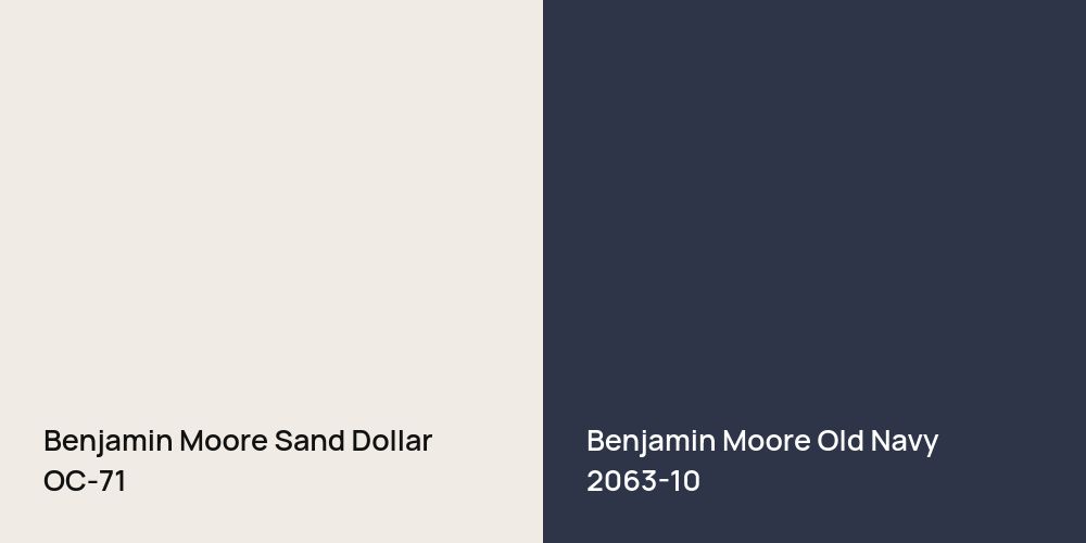 Benjamin Moore Sand Dollar vs. Benjamin Moore Old Navy