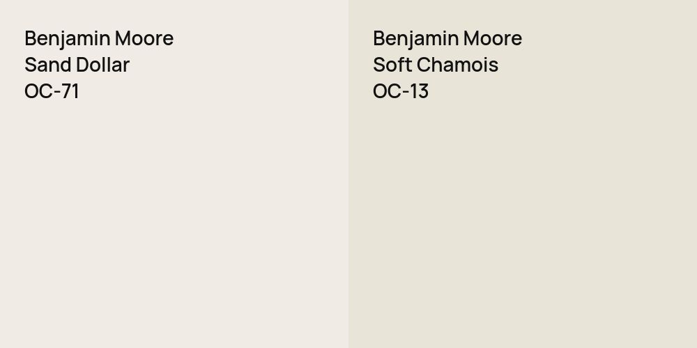 Benjamin Moore Sand Dollar vs. Benjamin Moore Soft Chamois