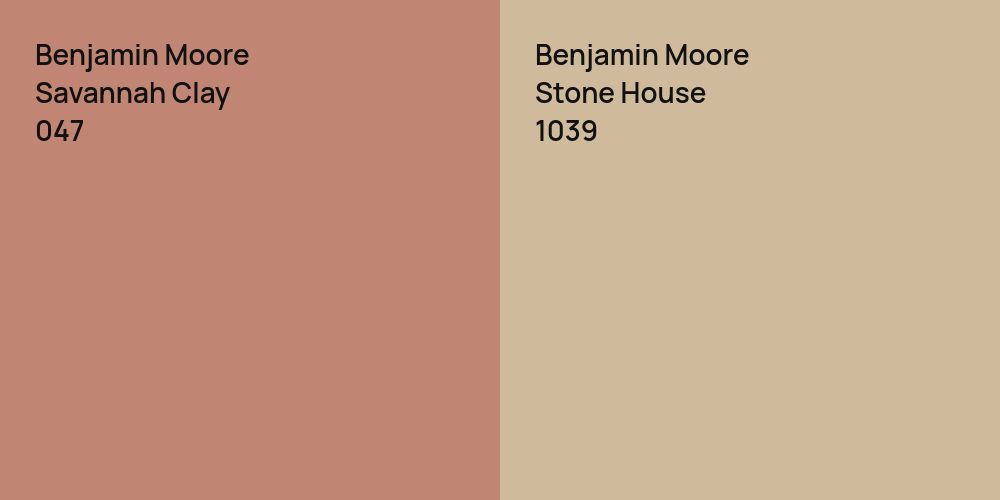 Benjamin Moore Savannah Clay vs. Benjamin Moore Stone House