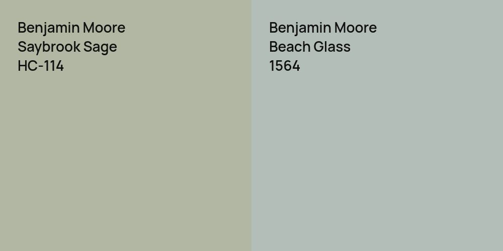 Benjamin Moore Saybrook Sage vs. Benjamin Moore Beach Glass