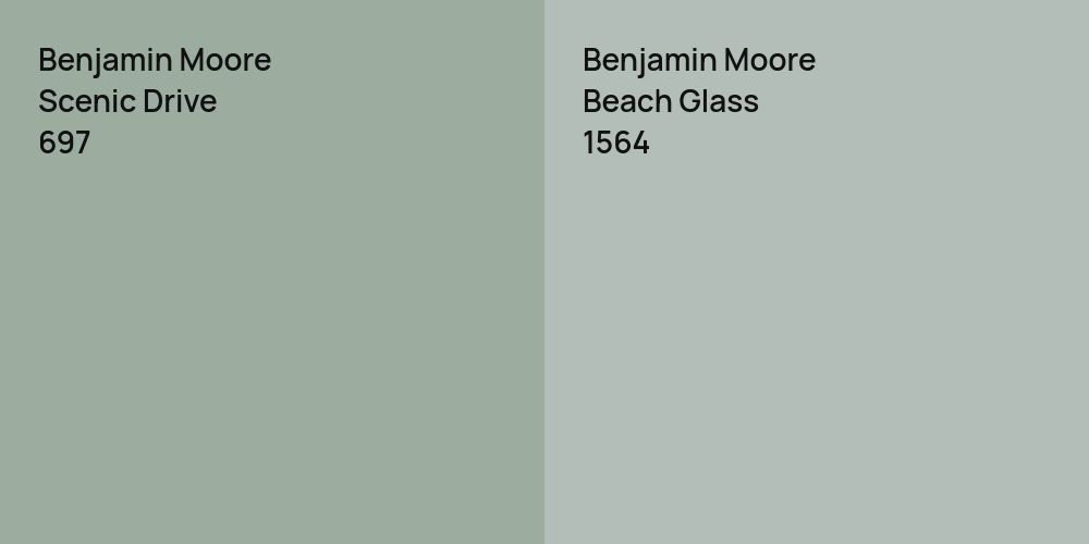 Benjamin Moore Scenic Drive vs. Benjamin Moore Beach Glass