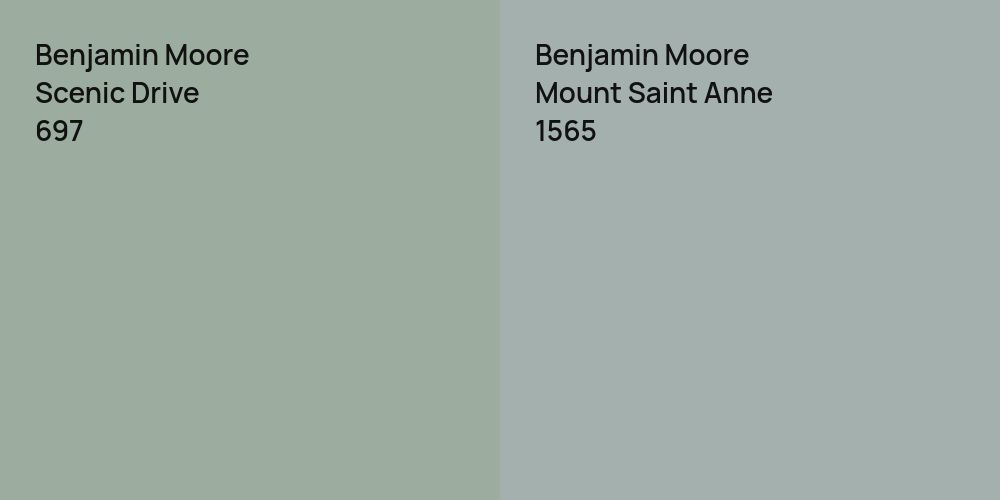 Benjamin Moore Scenic Drive vs. Benjamin Moore Mount Saint Anne