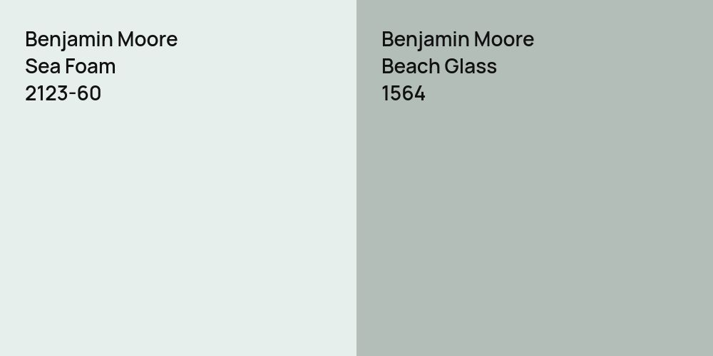 Benjamin Moore Sea Foam vs. Benjamin Moore Beach Glass