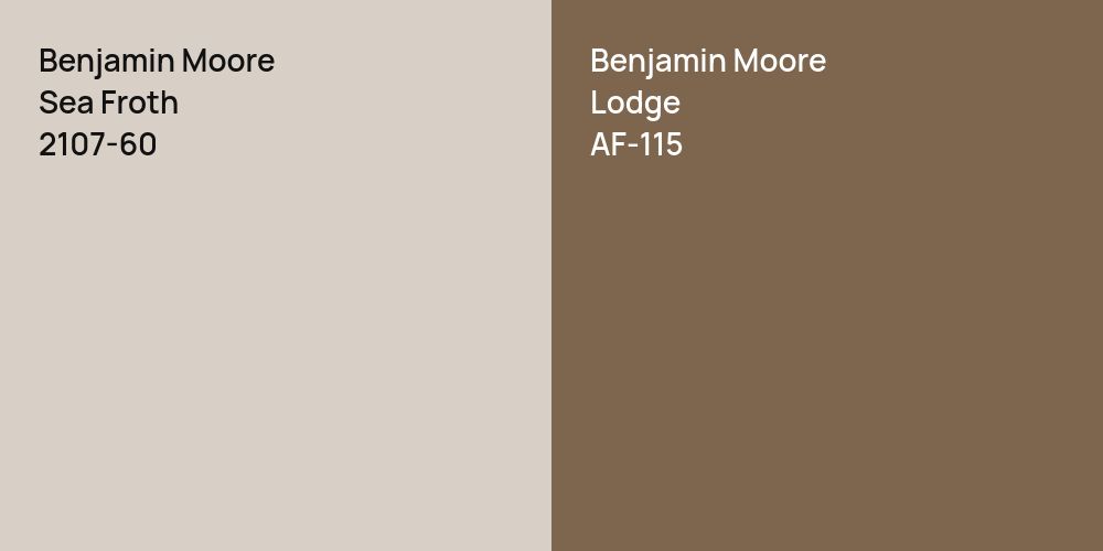 Benjamin Moore Sea Froth vs. Benjamin Moore Lodge