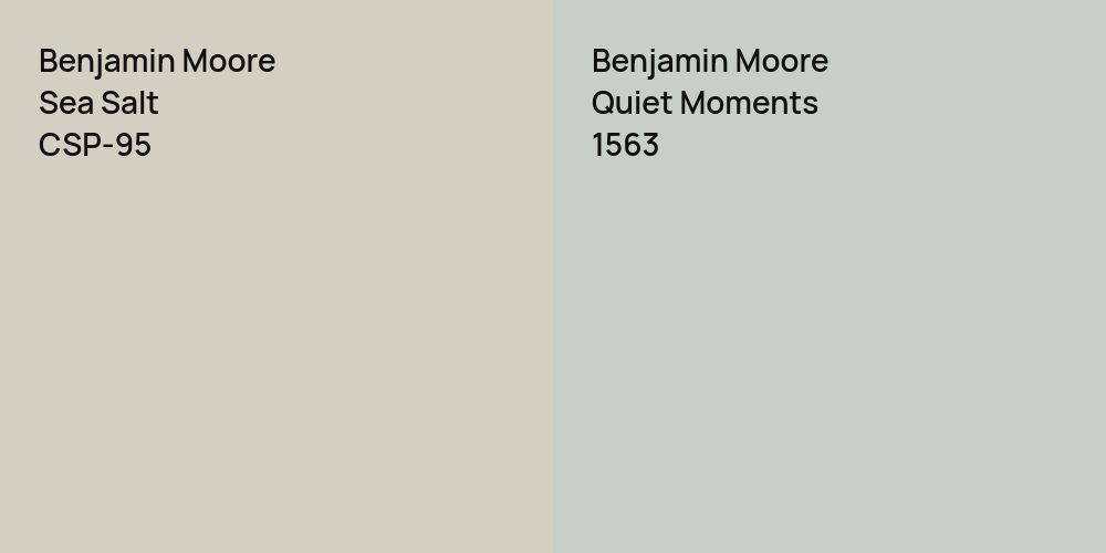 Benjamin Moore Sea Salt vs. Benjamin Moore Quiet Moments