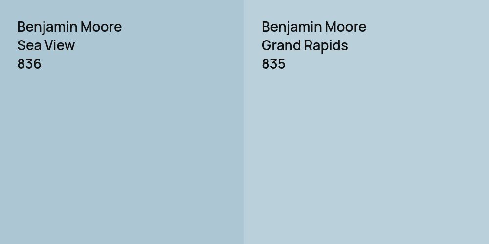 Benjamin Moore Sea View vs. Benjamin Moore Grand Rapids