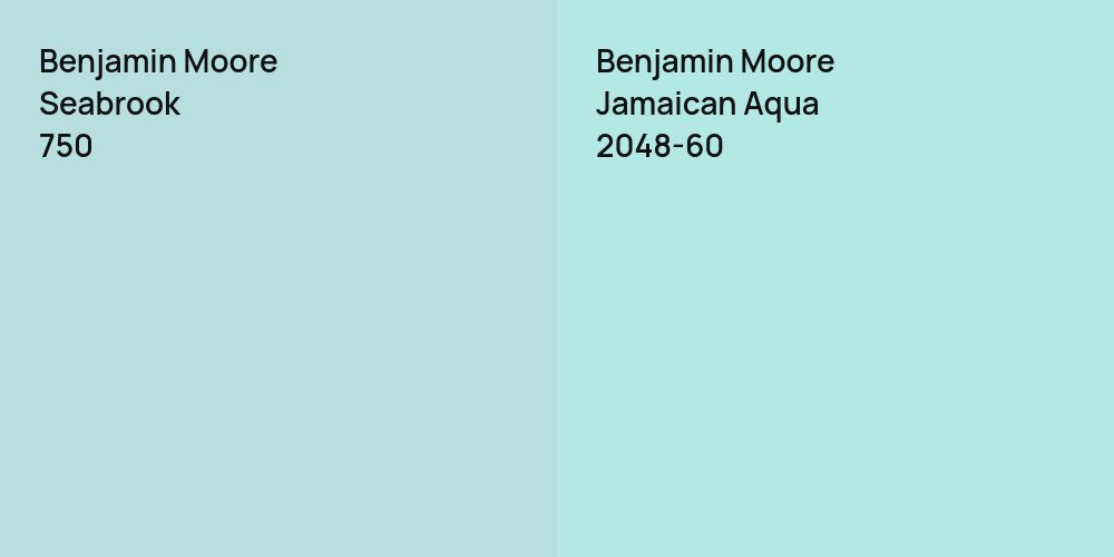 Benjamin Moore Seabrook vs. Benjamin Moore Jamaican Aqua