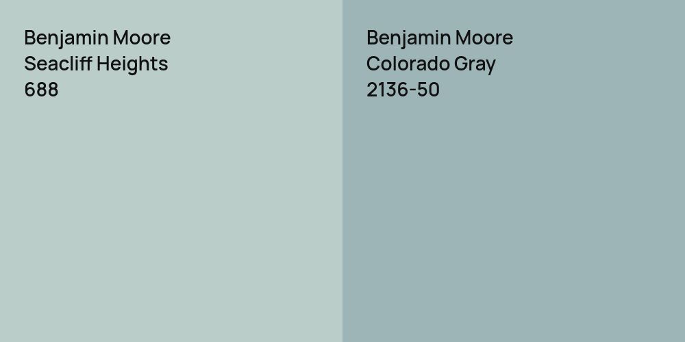 Benjamin Moore Seacliff Heights vs. Benjamin Moore Colorado Gray