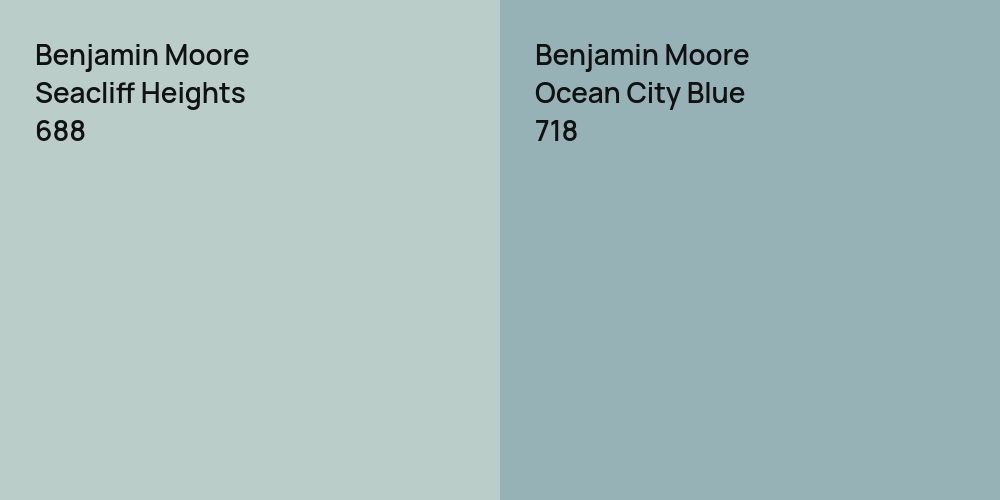 Benjamin Moore Seacliff Heights vs. Benjamin Moore Ocean City Blue