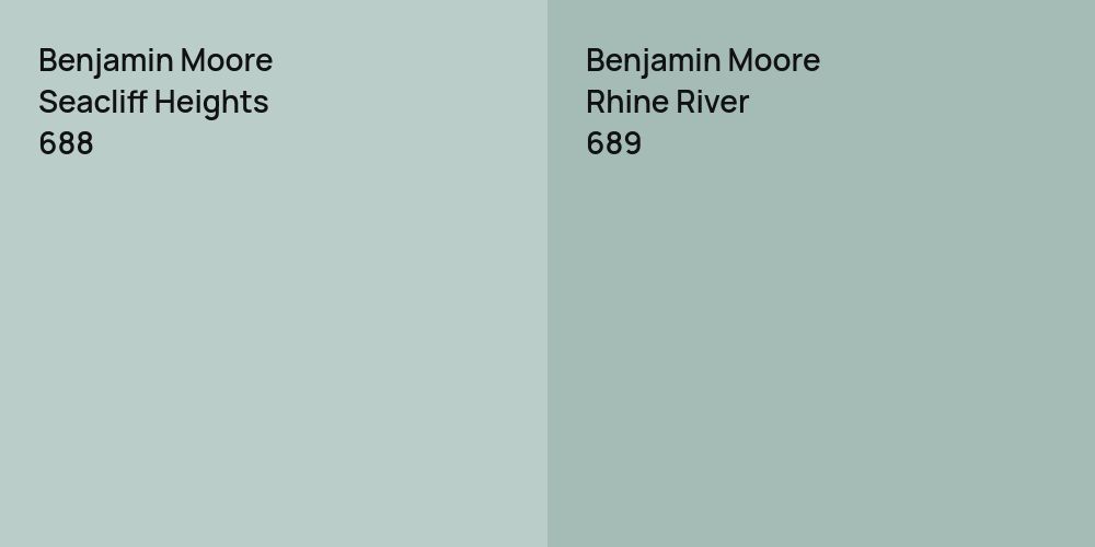 Benjamin Moore Seacliff Heights vs. Benjamin Moore Rhine River