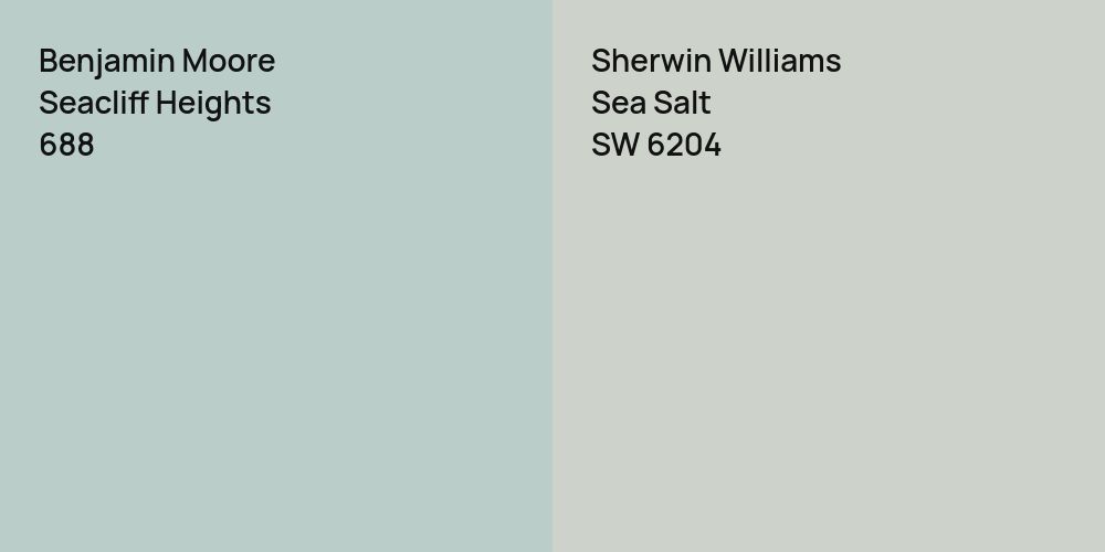 Benjamin Moore Seacliff Heights vs. Sherwin Williams Sea Salt